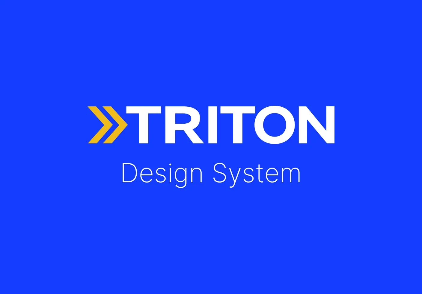 Triton Design System logo on a blue background